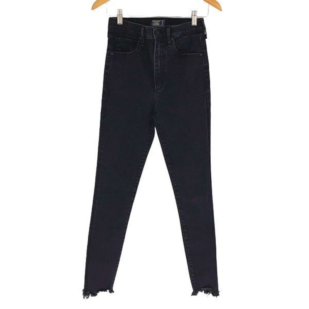 Abercrombie & Fitch Womens Ultra High Rise Super Skinny Jeans Black Size 27/4
